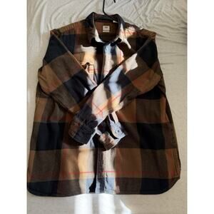 Levi's Men's Plaid Button-Down Long Sleeve Flannel Shirt Size Large